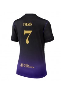 Barcelona Fermin Lopez #7 Jalkapallovaatteet Naisten Vieraspaita 2026-27 Lyhythihainen